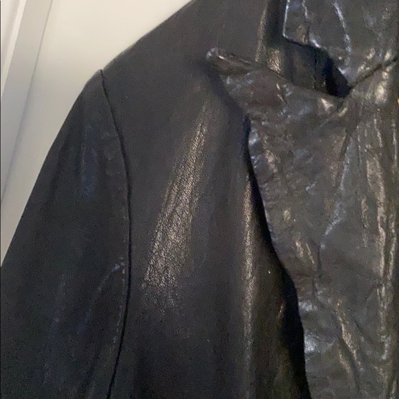 ALLSAINTS Black Leather Jacket. Small - Picture 11 of 15